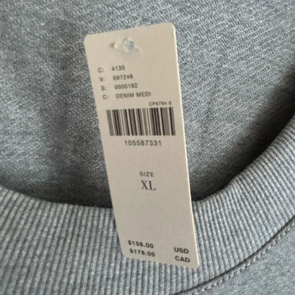 Anthropologie Pilcro Denim Sweatshirt Twofer Swing Dress XL - Picture 8 of 9